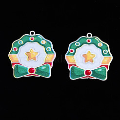 Spray Painted Brass Pendants&nbsp;KK-Q281-012