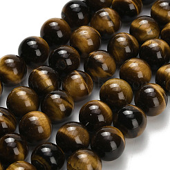Natural Tiger Eye Beads Strands&nbsp;G-H329-C07-12mm
