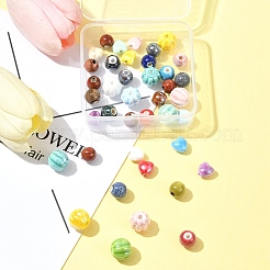 40Pcs Handmade Fancy Antique Glazed Porcelain Beads&nbsp;PORC-FS0001-04