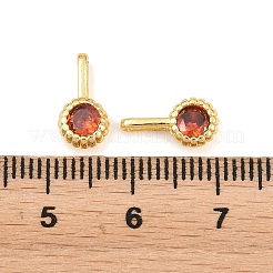 Brass Pave Cubic Zirconia Charms&nbsp;KK-K340-45G-01