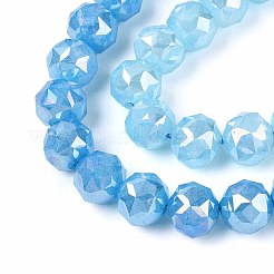 Anti-Tarnish Electroplate Glass Beads Strands&nbsp;GLAA-N064-10mm-03