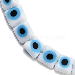 Handmade Evil Eye Lampwork Beads Strands&nbsp;LAMP-G166-03