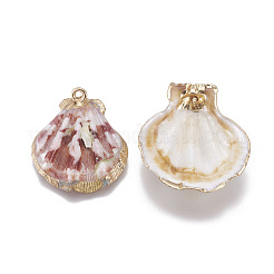 Electroplate Shell Pendants&nbsp;SSHEL-O019-04