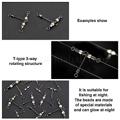 30Pcs 6 Style 201 Stainless Steel 3 Way Swivels Fishing Cross Line&nbsp;FIND-FH0004-45