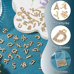 52Pcs 52 Styles Alloy Rhinestone Charms&nbsp;FIND-TA0010-78