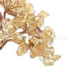 Natural Yellow Quartz Chips Tree Decorations&nbsp;DJEW-M012-02F