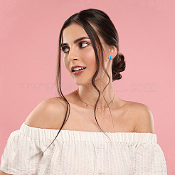 4 Pairs Two Tone 304 Stainless Steel Chunky Huggie Hoop Earrings with Enamel for Women&nbsp;EJEW-DC0001-37