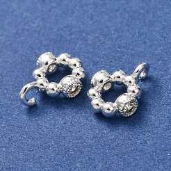 Brass & Cubic Zirconia Tube Bails&nbsp;KK-L270-09S