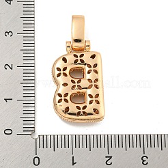 Brass Micro Pave Clear Cubic Zirconia Pendants&nbsp;KK-B099-01G-B