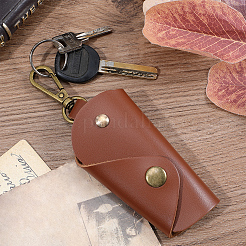 1Pc Vintage PU Leather Key Packing Bags with Alloy Clasps&nbsp;ABAG-GL0001-06B