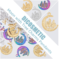 24Pcs 3 Colors 304 Stainless Steel Pendants&nbsp;STAS-DC0013-13