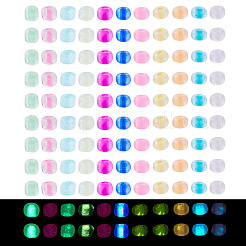 1200Pcs 12 Colors 6/0 Luminous Glass Seed Beads&nbsp;SEED-TA0001-51