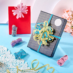5Pcs 5 Colors Sparkle Jute Ribbon&nbsp;OCOR-TA0002-53