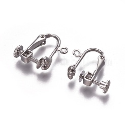 Brass Clip-on Earring Findings&nbsp;KK-F785-02P