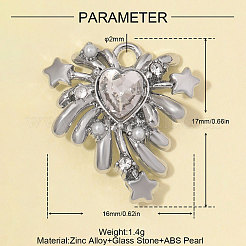 Zinc Alloy with Crystal Rhinestone & Glass Pendants&nbsp;RB-OY001-87P