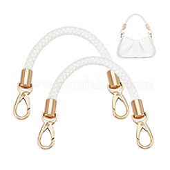 Braided PU Imitation Leather Round Cord Bag Handles&nbsp;PURS-WH0001-84A