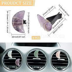 4Pcs Moon Gemstone Car Air Vent Clips&nbsp;AJEW-PH00496-02