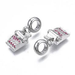 Rack Plating Alloy Enamel European Dangle Charms&nbsp;MPDL-N039-055