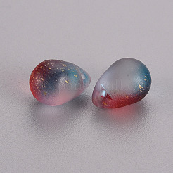 Two Tone Transparent Spray Painted Glass Charms&nbsp;LS-GLAA-T016-37-F03