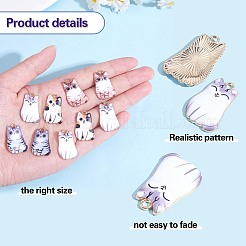 30Pcs 5 Colors Alloy Enamel Pendants&nbsp;ENAM-SZ0003-32