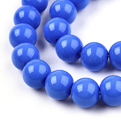 Opaque Solid Color Glass Beads Strands&nbsp;GLAA-T032-P8mm-11