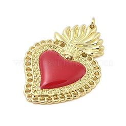 Rack Plating Brass Enamel Pendants&nbsp;KK-Z074-07G