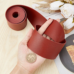 2M Flat Double Face Lychee Pattern Imitation Leather Band&nbsp;LC-WH0010-01C-03
