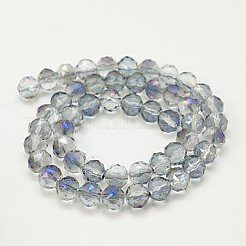 Electroplate Glass Beads Strands&nbsp;EGLA-J015-8mm-06