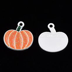 Autumn Theme Spray Painted Alloy Enamel Pendants&nbsp;PALLOY-N164-007A