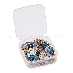 50Pcs 2 Style Alloy Enamel Pendants&nbsp;ENAM-LS0001-10LG