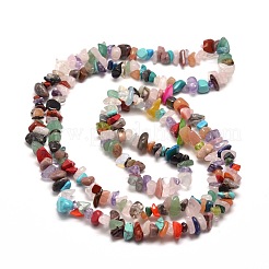 Natural & Synthetic Gemstone Chip Bead Strands&nbsp;X-G-M205-21
