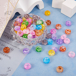 90Pcs 9 Colors Transparent Crackle Acrylic Beads&nbsp;MACR-TA0001-28