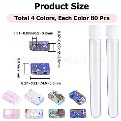 320Pcs 4 Colors 2-Hole Opaque Glass Seed Beads&nbsp;SEED-CN0001-22