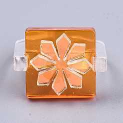 Transparent Resin Cuff Rings&nbsp;RJEW-T017-02