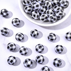 44Pcs Printed Opaque Acrylic Beads&nbsp;OACR-SC0002-88