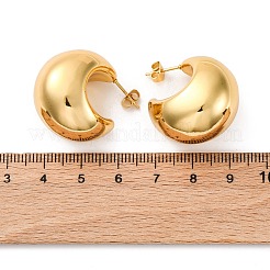 Moon 304 Stainless Steel Stud Earrings&nbsp;EJEW-A125-23G