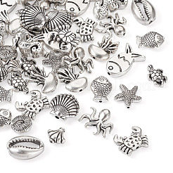 60Pcs 12 Styles Tibetan Style Alloy Beads&nbsp;FIND-FW0001-18