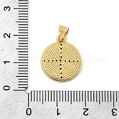 Brass Micro Pave Clear Cubic Zirconia Pendants&nbsp;KK-I360-055G