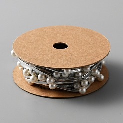 Polyester with ABS Beads Ribbon&nbsp;OCOR-WH0067-62B