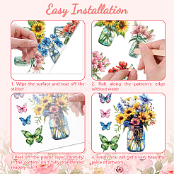 3 Sheets 3 Styles PVC Waterproof Decorative Stickers&nbsp;DIY-WH0404-067