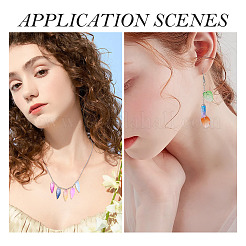 120Pcs 2 Styles Autumn Theme Two-Tone Transparent Glass Charms&nbsp;EGLA-TA0013-49