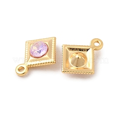 Brass Glass Charms&nbsp;KK-P340-08G-02