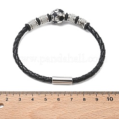Braided Microfiber Leather Cord Bracelets&nbsp;BJEW-C153-01D
