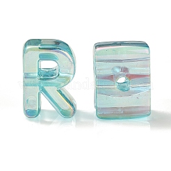 UV Plating Rainbow Iridescent Acrylic Beads&nbsp;X1-OACR-C012-02C-1