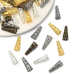100Pcs 4 Colors Iron Filigree Bead Cones&nbsp;IFIN-YW0003-17