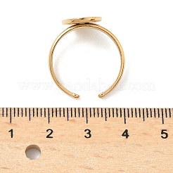 304 Stainless Steel Cuff Rings Components&nbsp;STAS-Z138-02G-02