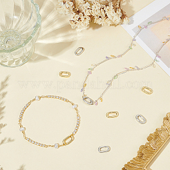 8Pcs 2 Colors Rack Plating Brass Spring Gate Rings&nbsp;KK-OC0001-74