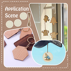 200Pcs Unfinished Wood Pendants&nbsp;WOOD-PH0003-79