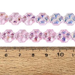Baking Paint Electroplate Transparent Glass Beads Strands&nbsp;EGLA-Q136-04A-04