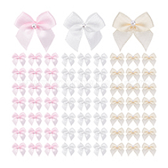 90Pcs 3 Colors Polyester Bowknot Ornament Accessories&nbsp;DIY-PH0029-96